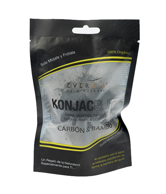 Esponja Facial Carbón y Bambú