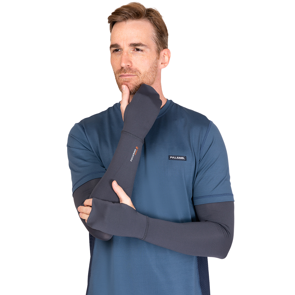 Manga Unisex con protección solar Gris acero L/XL