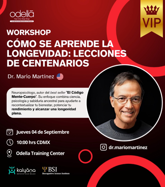 Workshop  “Cómo se aprende la longevidad – Lecciones de Centenarios”  Dr. Mario Martínez VIP Presencial
